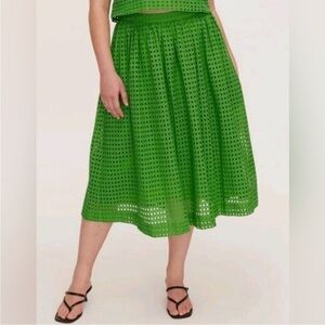 Elegant Green Midi Skirt